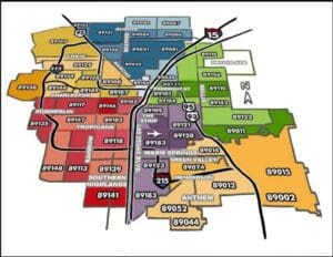 Las Vegas Postal Code Map