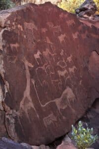 Nevada desert petroglyphs